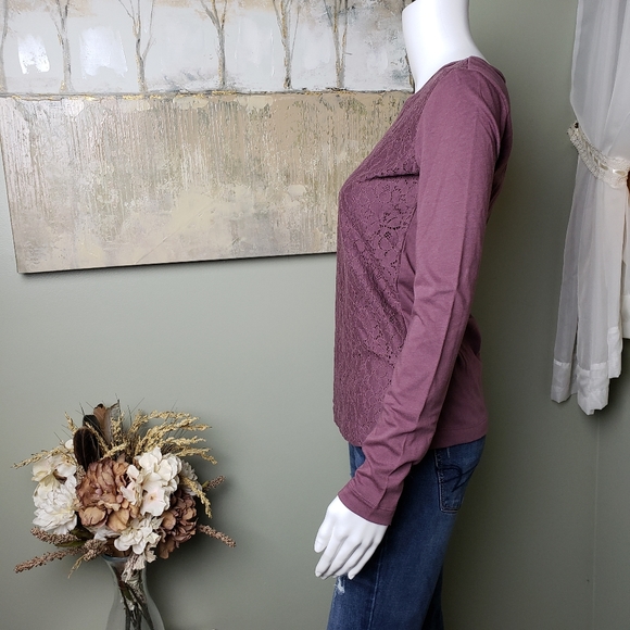 NWT Mauve Lace Top - Picture 2 of 6